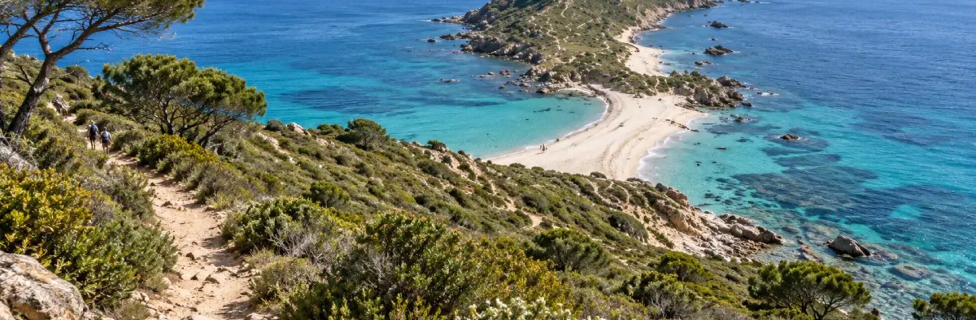 Cap Taillat Sentier du littoral menant à la plage sauvage du Cap Taillat